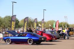 Photo of custom cars on display at the 2017 Southwest Nationals